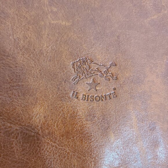 IL BISONTE Shoulder Crossbody Bag Leather Brown - Picture 10 of 11